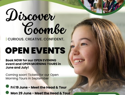 Open Events in June and July - book your place today!
